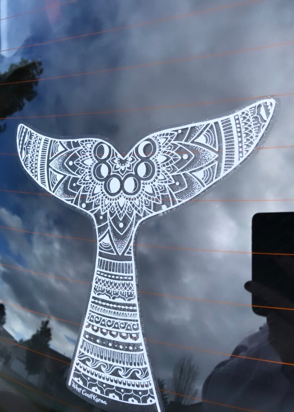 Whale Tail Car Decal