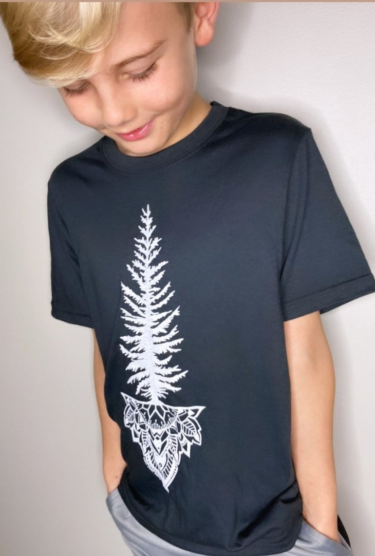 Tree Mandala Kids/Youth Tee * 100% Made, designed and printed in Canada