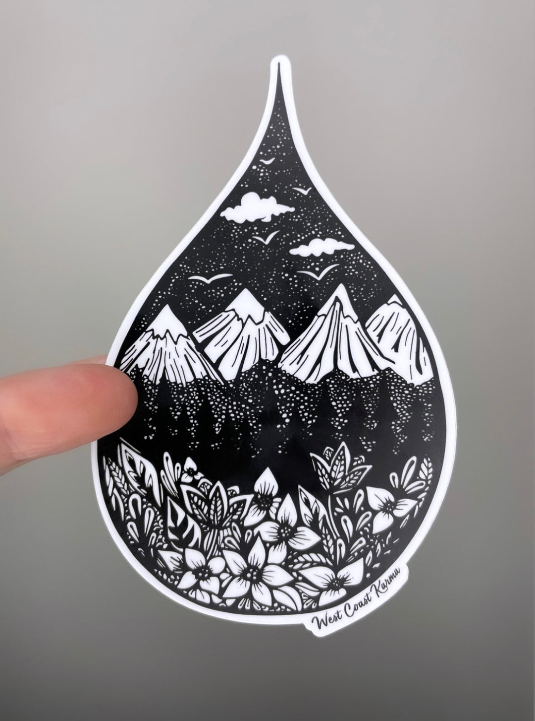 Nature Rain Drop Vinyl Sticker