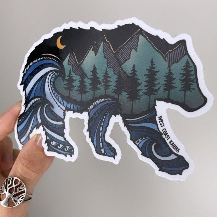 Nature Bear Vinyl Sticker