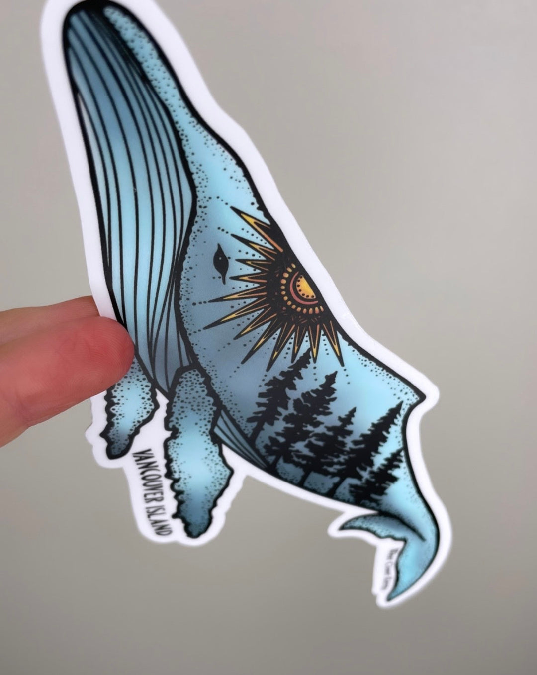 Colourful Vancouver Island Humpback Sticker