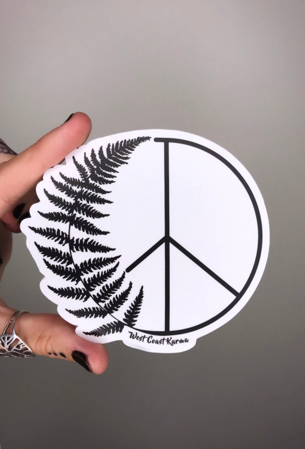 Fern Peace Vinyl Sticker