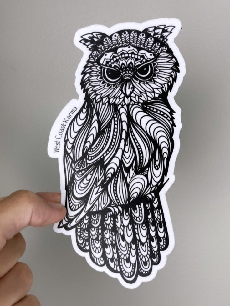 Owl Vinyl Sticker