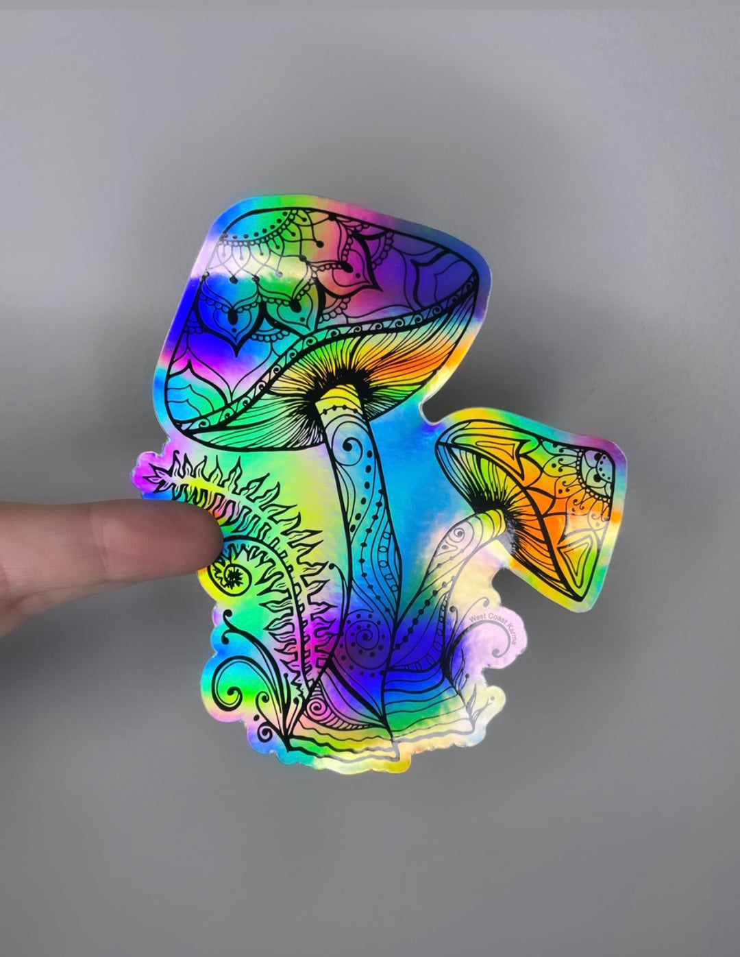 Holographic Mushroom Sticker