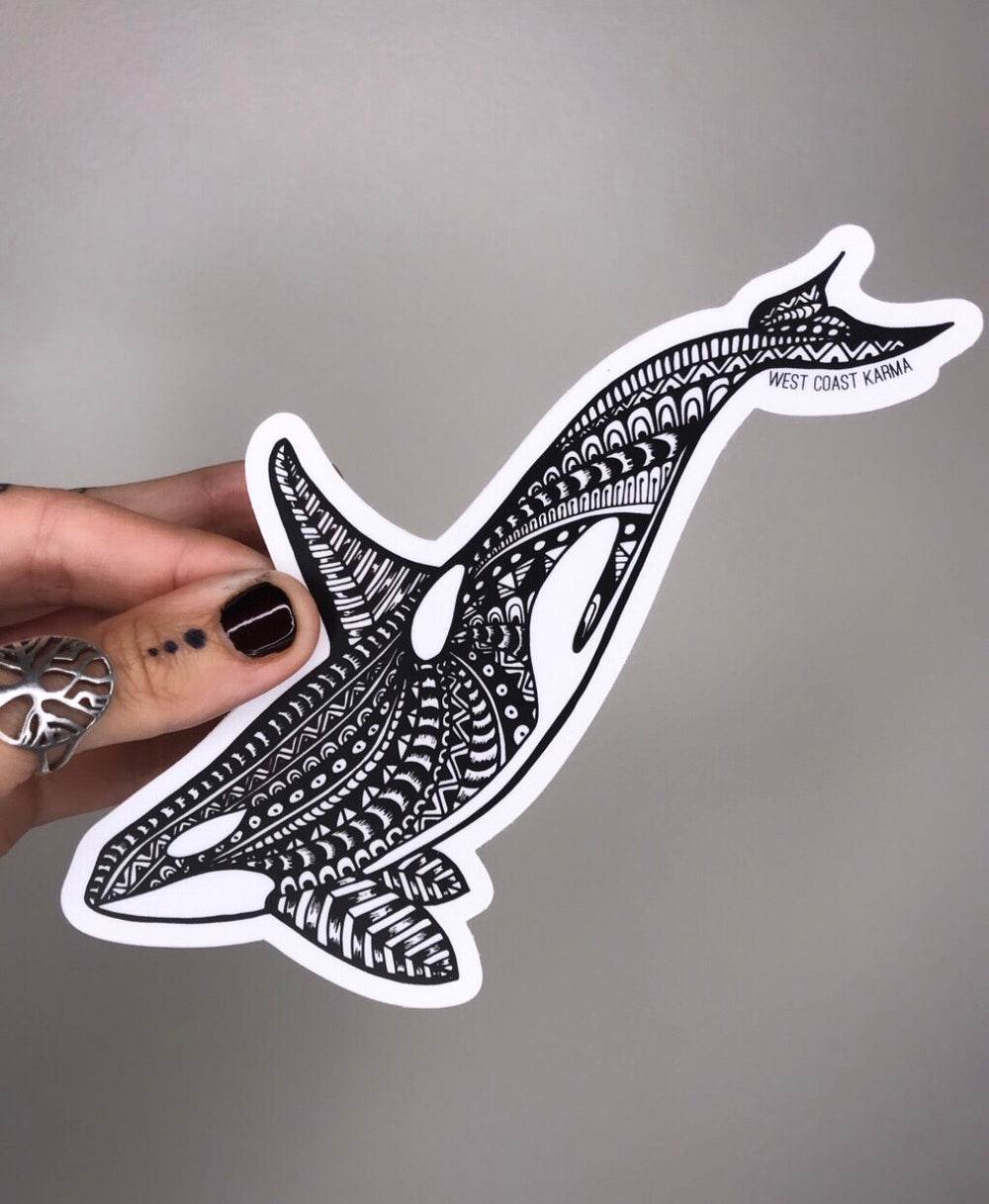 Orca Whale Vinyl Sticker