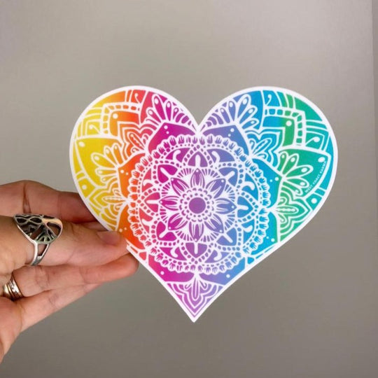 Rainbow Light Heart Sticker