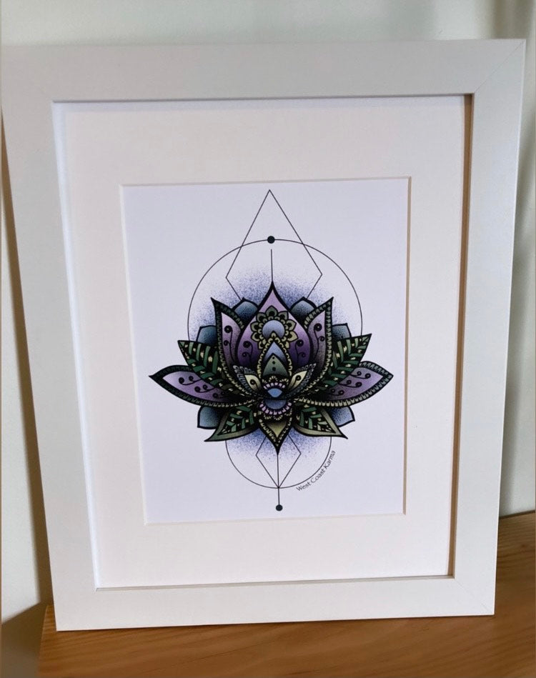 Lavender Lotus Art Print