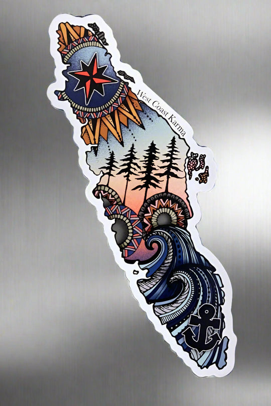 Vancouver Island Colourful Magnet