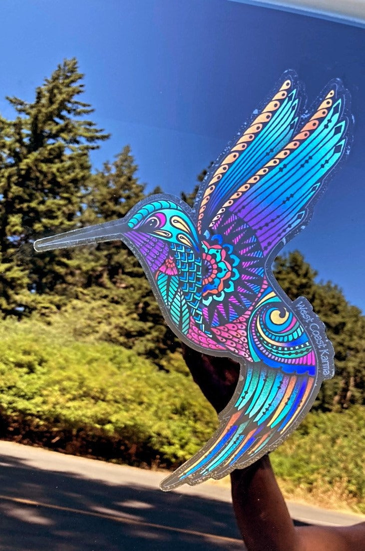 Colourful Hummingbird Car Decal