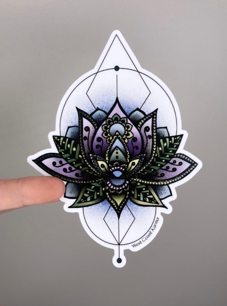 Lavender Lotus Sticker