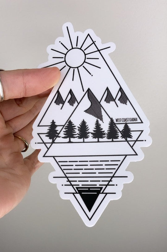 Geometric Nature Vinyl Sticker