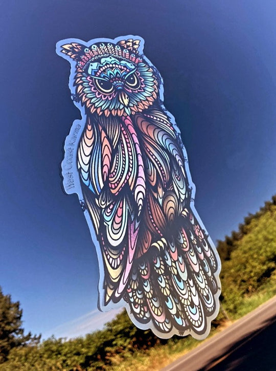 Colourful Owl Car Decal