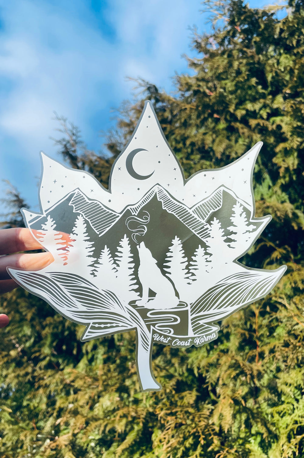 Maple Wolf Car Decal