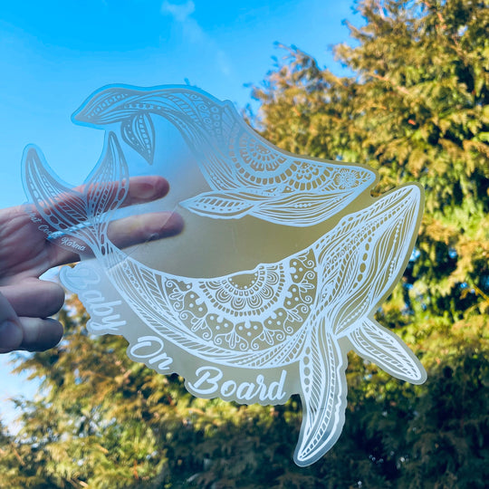 Humpback Baby On Board Car Decal