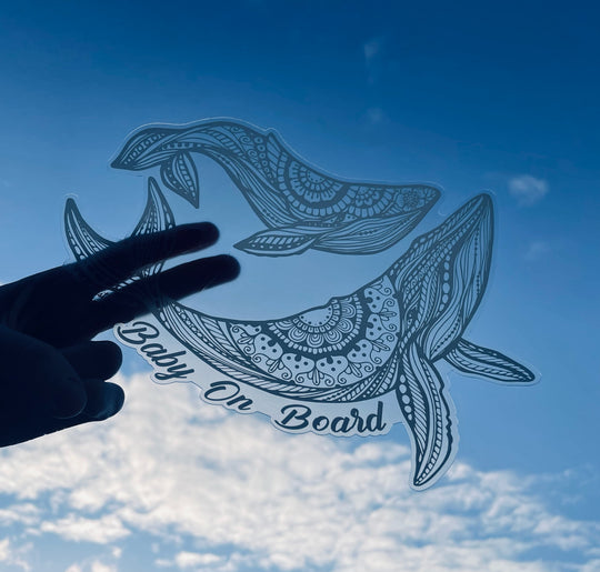 Humpback Baby On Board Car Decal