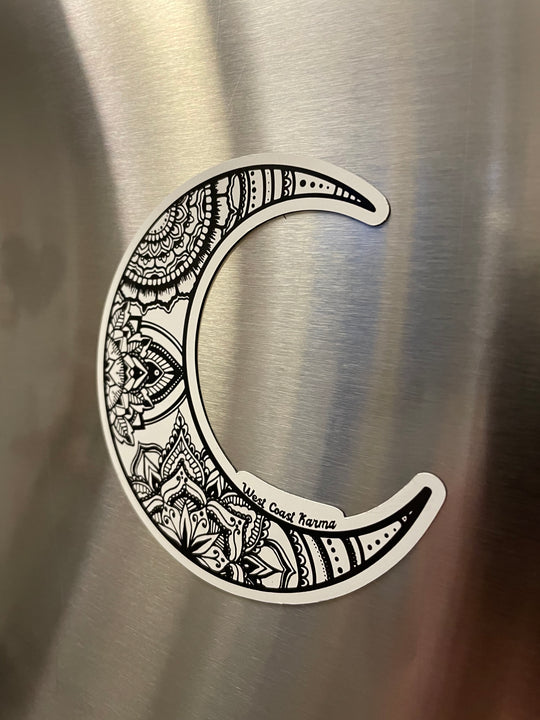 Mandala Moon Magnet