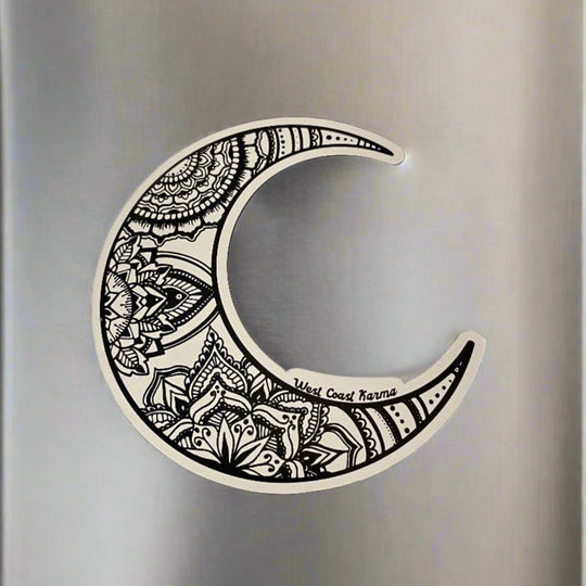 Mandala Moon Magnet