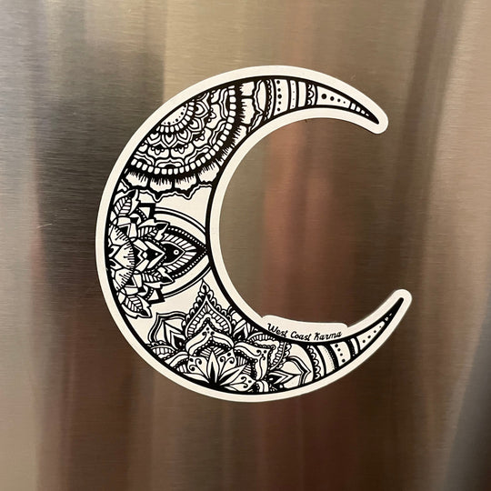 Mandala Moon Magnet