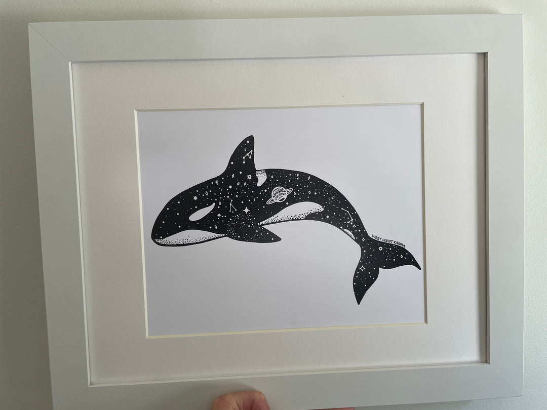 GalaxSea Orca Whale Art Print