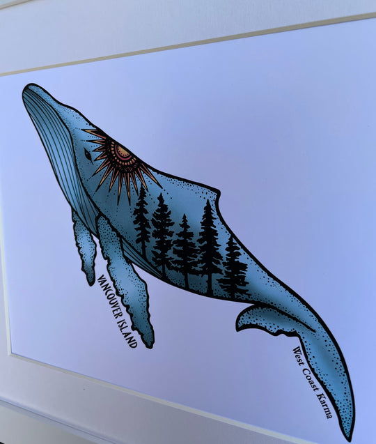 Vancouver Island Humpback Art Print