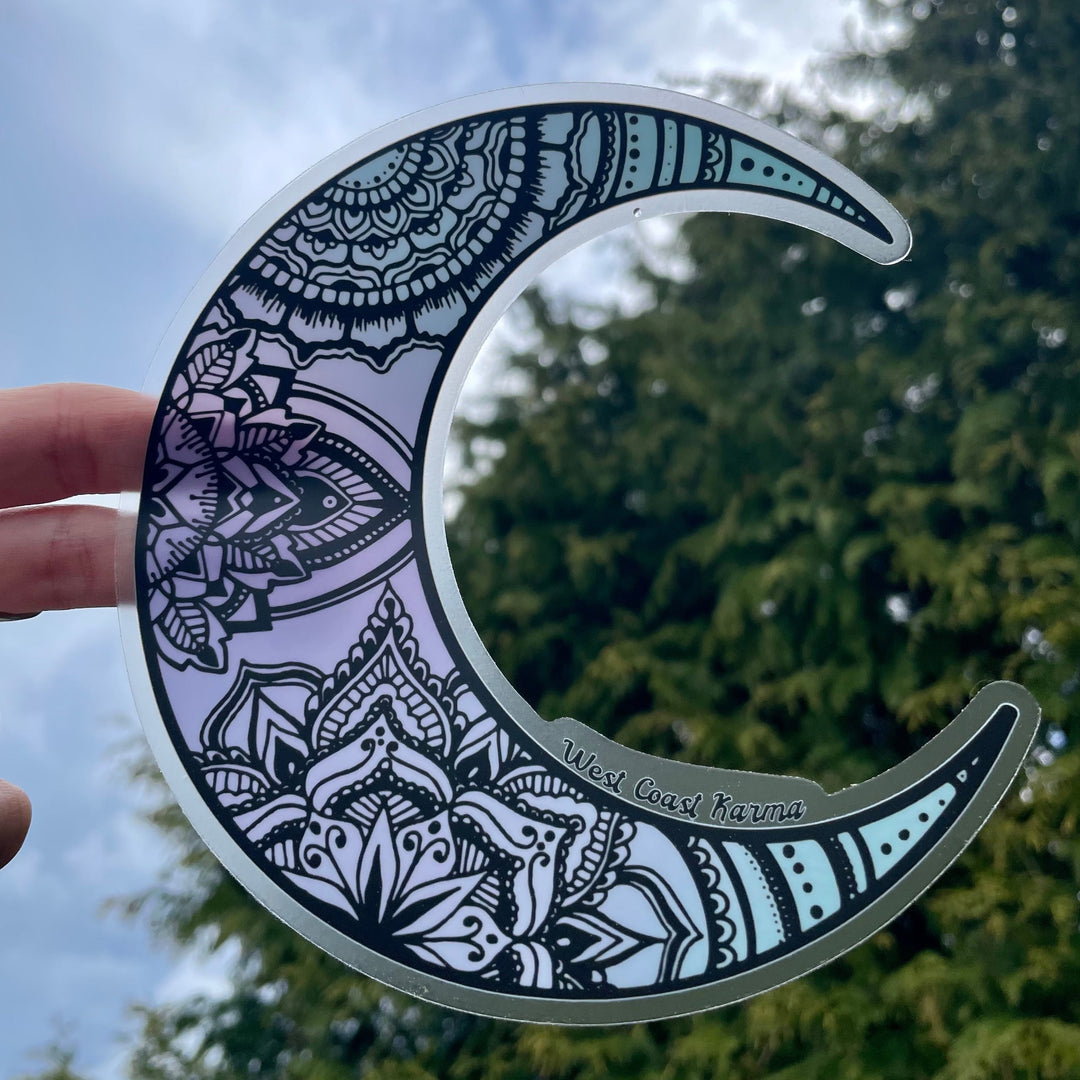 Blue/Purple Ombre Moon Decal