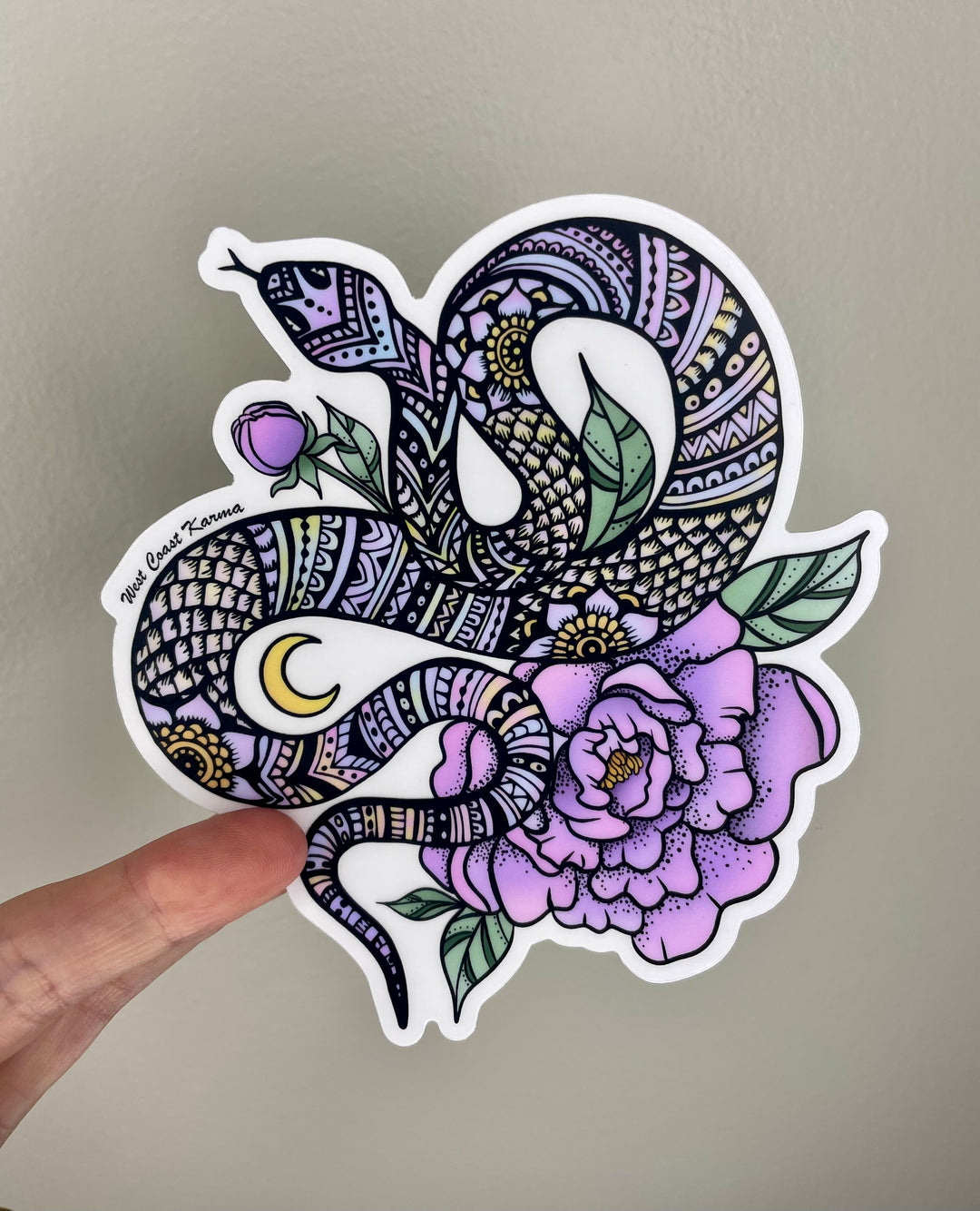 Divine Feminine Snake Clear Sticker