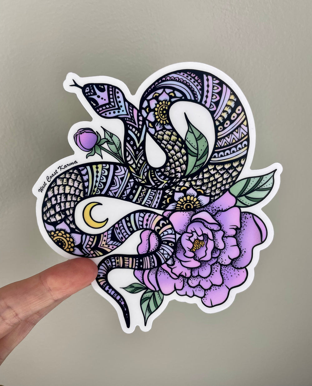 Divine Feminine Snake Clear Sticker