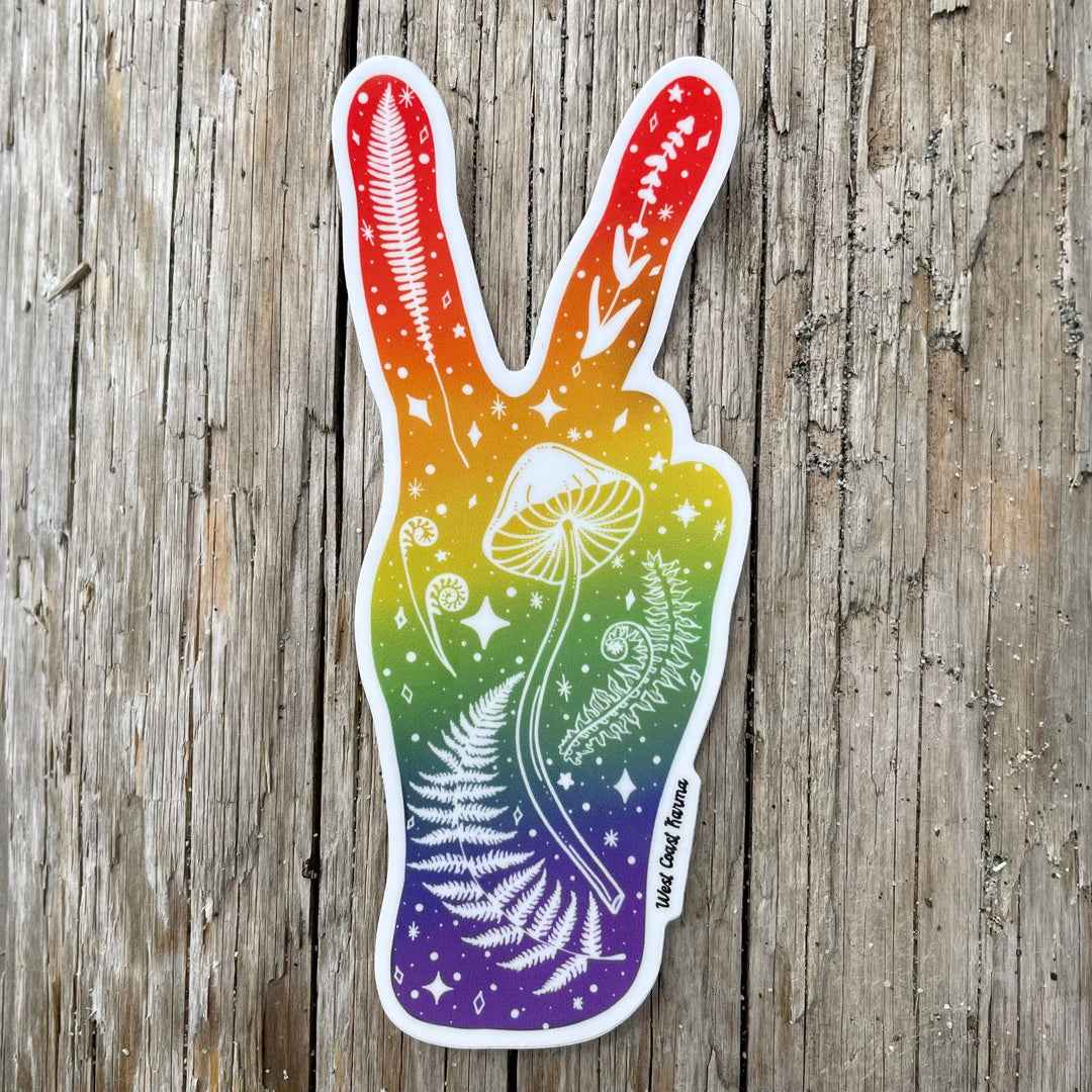 Nature Peace Rainbow Vinyl Sticker