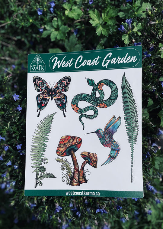 "West Coast Garden" Sticker Sheet