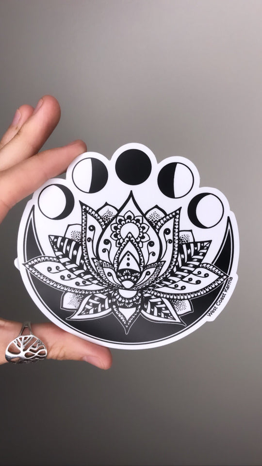 Lotus Moon Sticker