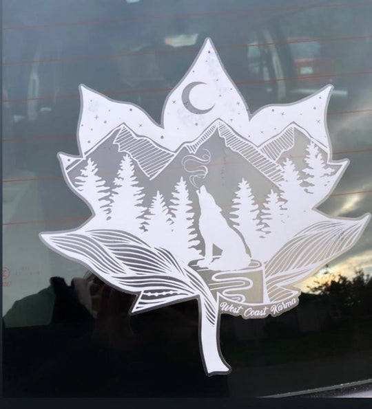 Maple Wolf Car Decal