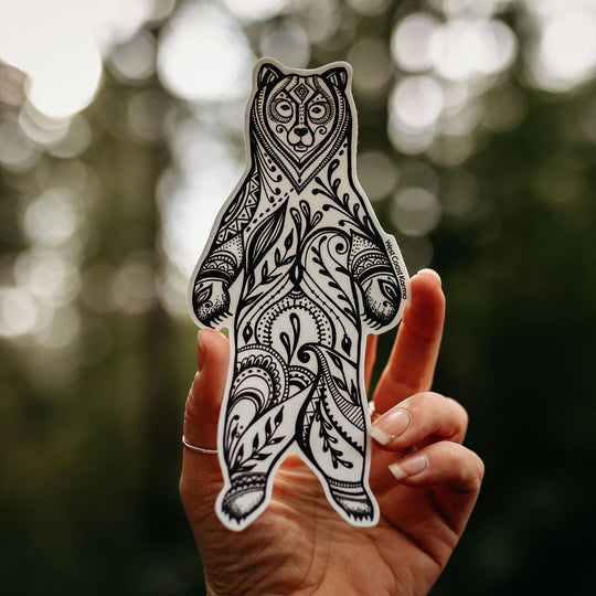 Standing Bear Vinyl Sticker