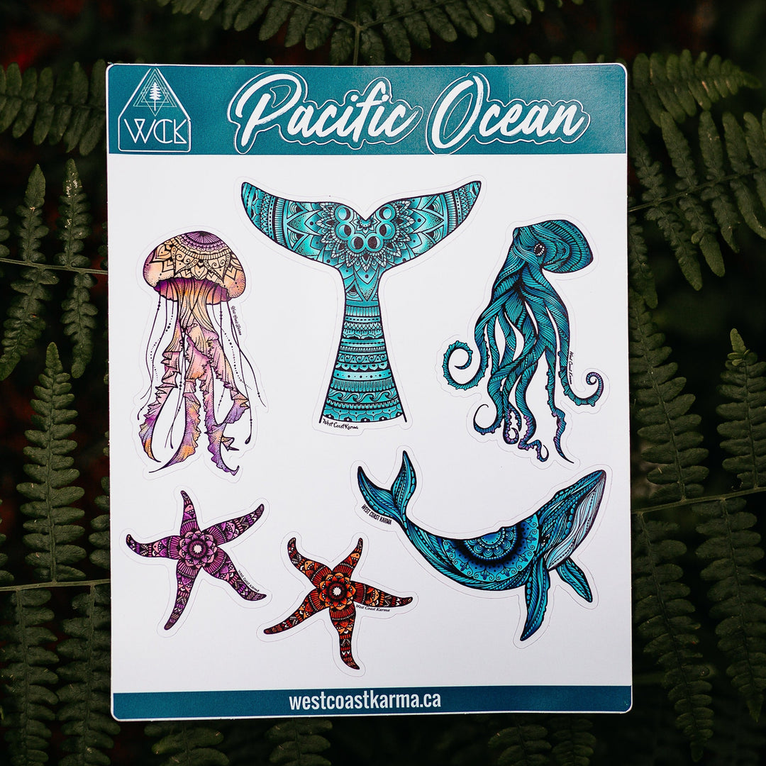 "Pacific Ocean" Sticker Sheet