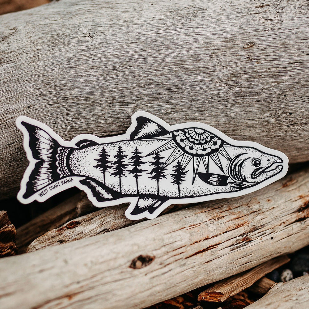 Nature Salmon Vinyl Sticker