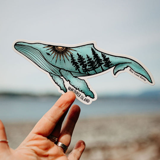Colourful Vancouver Island Humpback Sticker