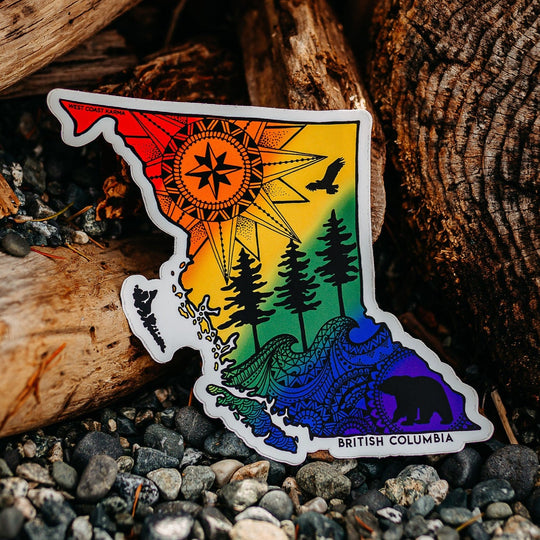Rainbow Pride BC Vinyl Sticker