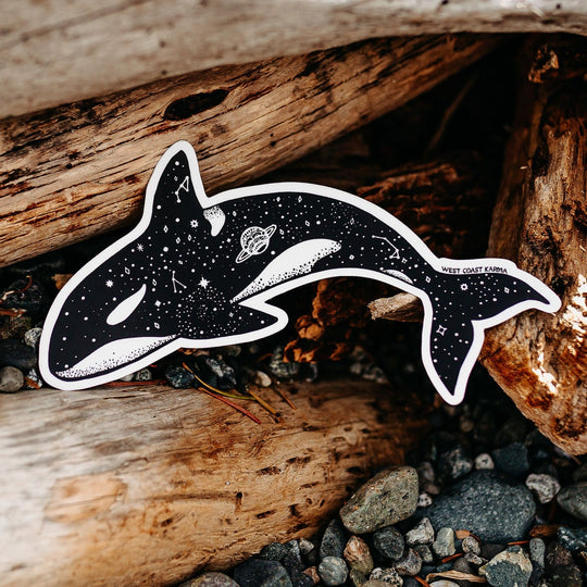 Galaxy Orca Sticker
