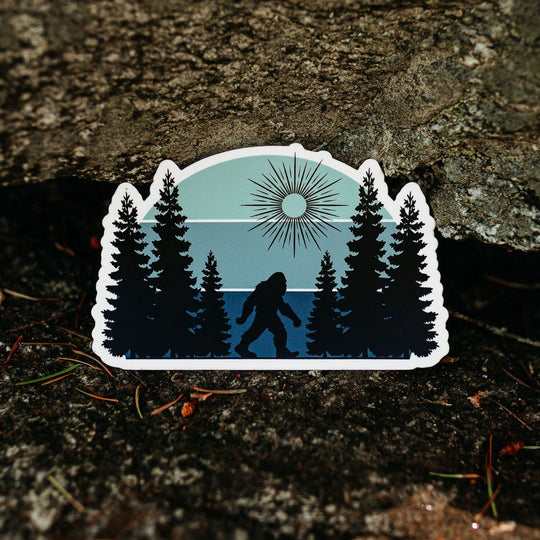 Sasquatch Stroll Colourful Vinyl Sticker