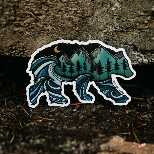 Nature Bear Vinyl Sticker