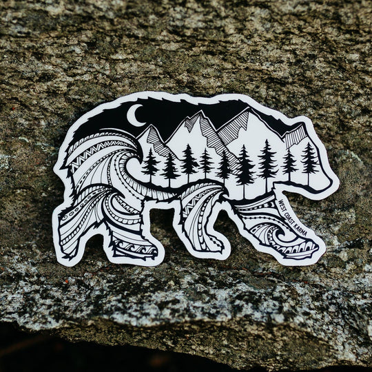 Nature Spirit Bear Vinyl Sticker