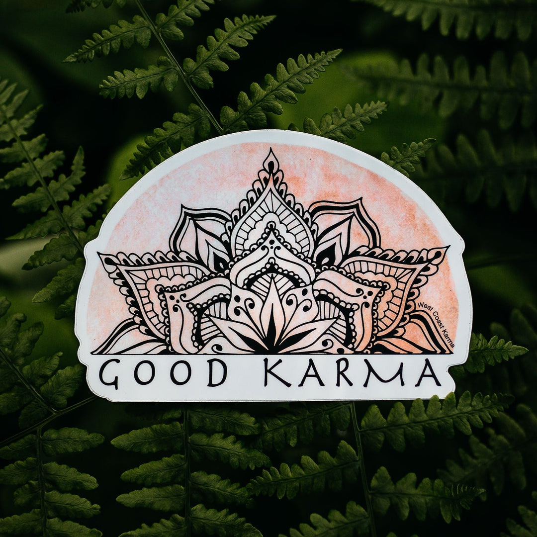 Good Karma Watercolour Mandala Sticker