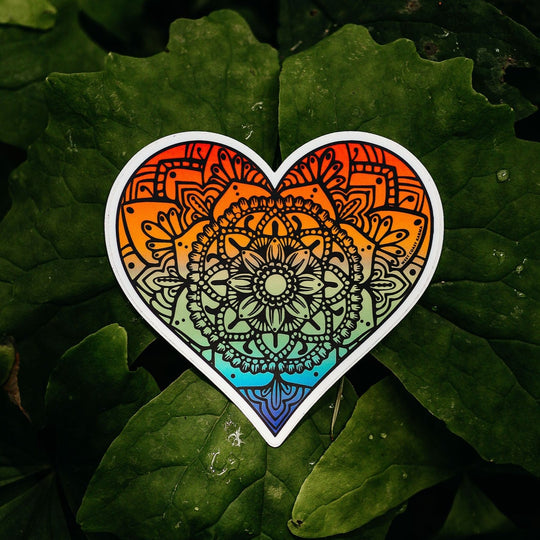 Rainbow Heart Sticker