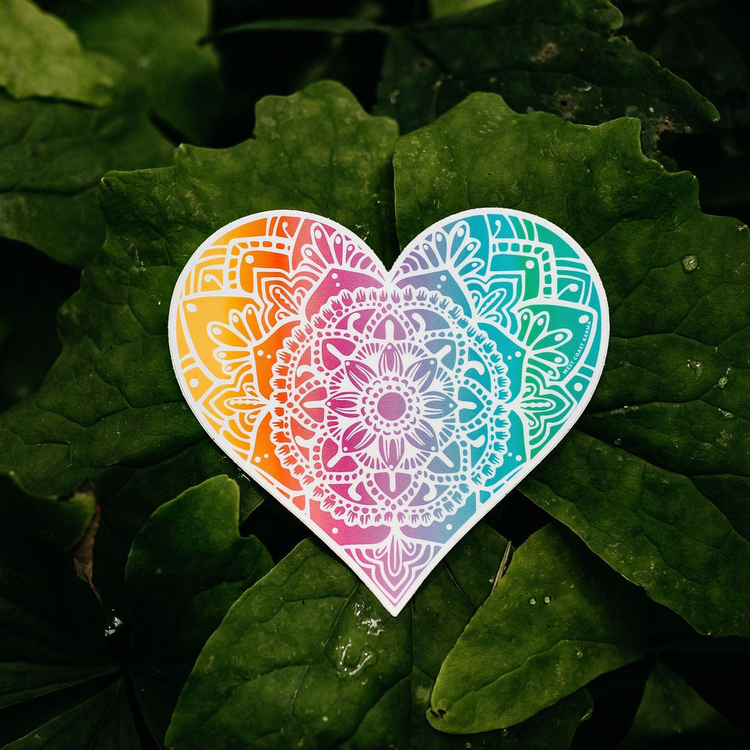 Rainbow Light Heart Sticker