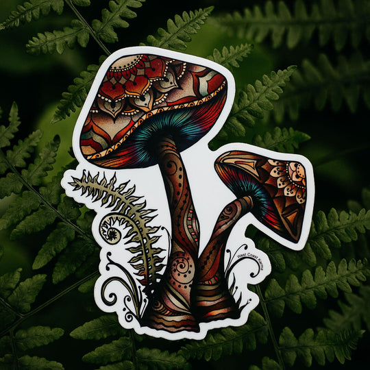Retro Mushroom Sticker
