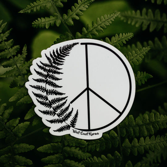 Fern Peace Vinyl Sticker