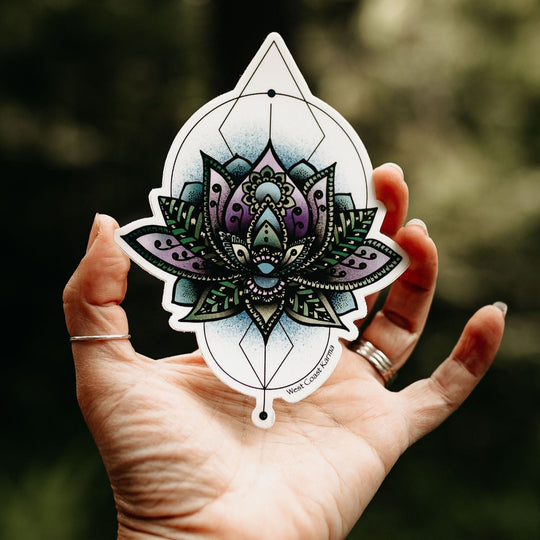Lavender Lotus Sticker