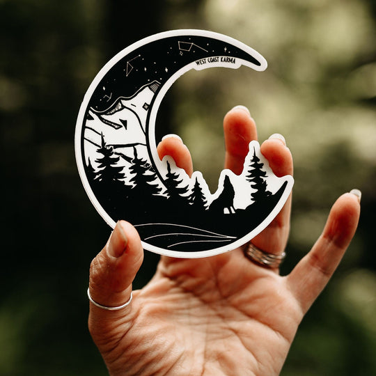 Nature Wolf Moon Sticker
