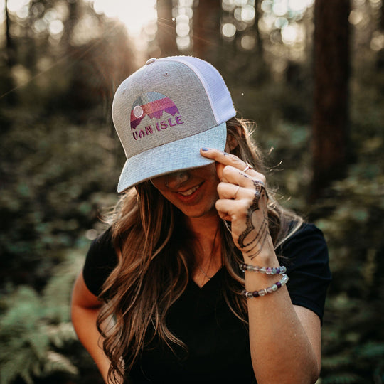 Van Isle Sunrise Trucker Hat - Grey