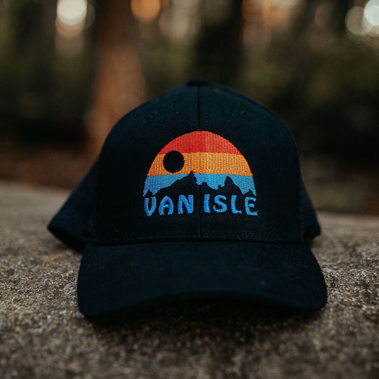 Van Isle Sunrise Trucker Hat - Black