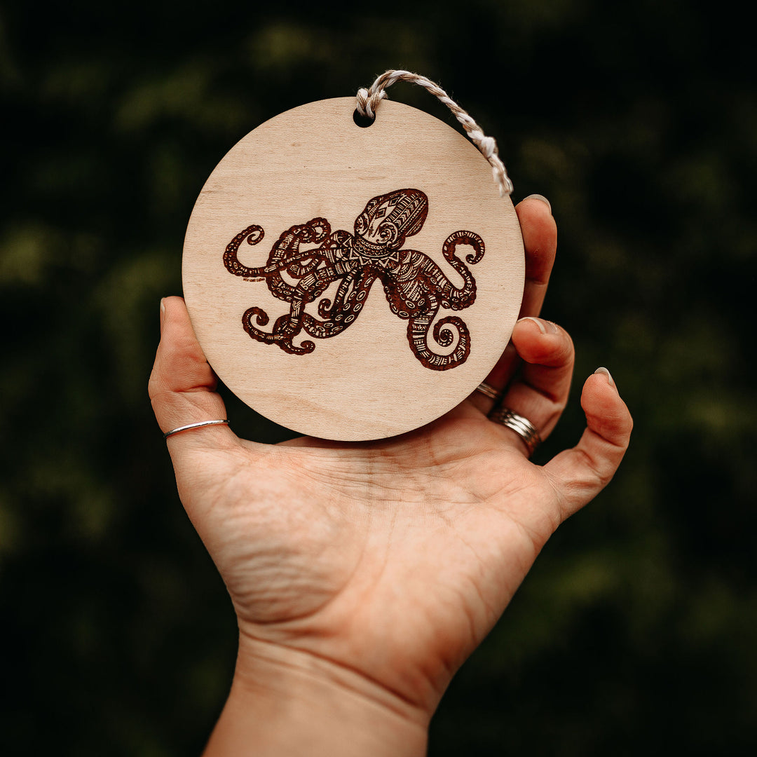 Geometric Octopus Ornament